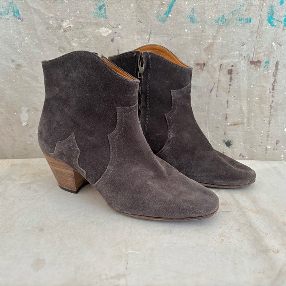 Isabel Marant Etoile Dicker Zip Ankle Booties - Picture 1 of 7